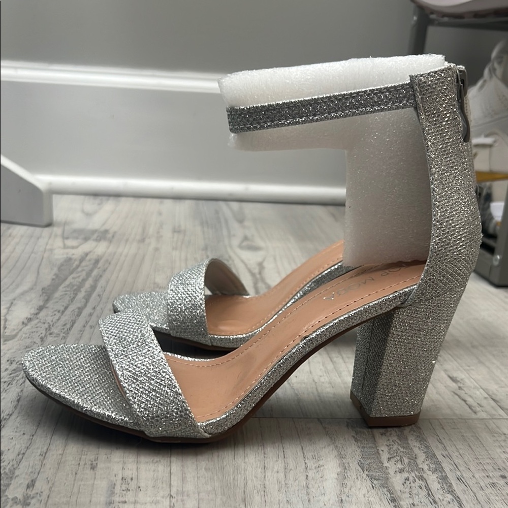Elegant Silver Women's Heels